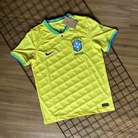 Camisa Nike Brasil I 2022 - Pronta Entrega Amarela - comprar online