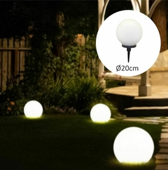 Esfera Luminica Oslo Apto Led 20cm Con Jabalina Para Cesped