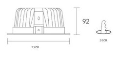 Spot Plafon Placa De Embutir Para 2 Led Acero 2 X E27 en internet