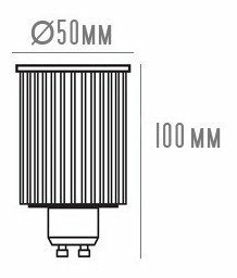 Lampara Dicroica Led Dimmerizable 9w Gu10 Luz Calida O Fria 220v - Minimal Iluminacion