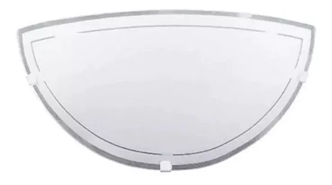 Aplique Pared Vidrio Serigrafiado Apto Led Pared Baño Living