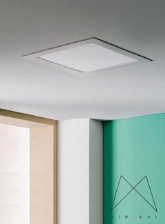 Spot Plafon De Embutir Blanco 20x20cm + 2 Lamparas Led - tienda online