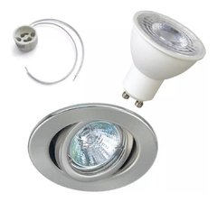 Spot Led 7w Platil Acero Dicroica Embutir Completa Orientable - comprar online