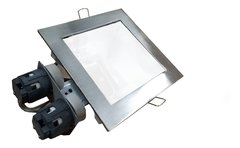 Spot Plafon De Embutir Para 2 Led Acero 2 X E27 20x20cm - comprar online