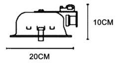 Spot Plafon De Embutir Para 2 Led Acero 2 X E27 20x20cm - Minimal Iluminacion