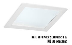 Spot Plafon De Embutir Para 2 Led Blanco 2 X E27 16x16cm - comprar online