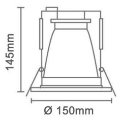 Spot Plafon De Embutir + Lampara Led 12w Acero Regulable 15cm - Minimal Iluminacion