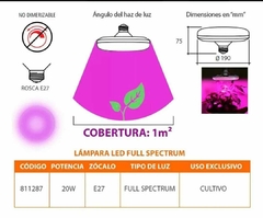 Luz Panel Led Para Carpa Indoor Cultivo Full Spectrum Planta - comprar online