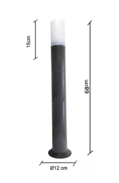 Farola De Piso Caminero Pvc Exterior Jardin 68cm Detroit - comprar online