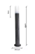 Farola De Piso Caminero Pvc Exterior Jardin 68cm Detroit - comprar online