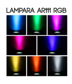 Lampara Ar111 Rgb Led Colores Multicolor Deco Control Remoto - comprar online