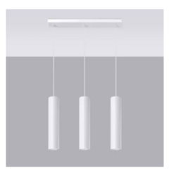 Colgante 3 Luces Tubo Apto Led Cilindro Moderno Minimalista