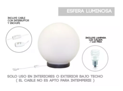 Esfera Luminosa Lampara Escritorio Velador 25cm Oslo en internet