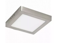 Plafon Lampara Panel Led 12w Cuadrado Acero Plateado Techo - comprar online