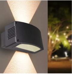 Aplique Difusor Bidireccional Exterior Jardin + Lampara Led