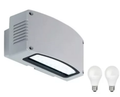 Aplique Difusor Bidireccional Exterior Jardin + Lampara Led