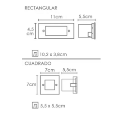 Luz Empotrar Pared Led Escaleras Escalones Intemperie Acero en internet