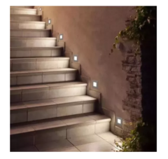 Luz Empotrar Pared Led Escaleras Escalones Intemperie Acero - tienda online