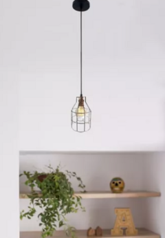 Lampara Colgante Cobre Vintage Apto Led Industrial - comprar online