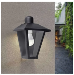 Farol Jardin Exterior Chapa 3 Caras Pared Apto Led en internet