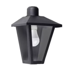 Farol Jardin Exterior Chapa 3 Caras Pared Apto Led - comprar online