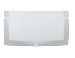 Aplique Pared Vidrio Satinado Apto Led Pared Rectangular - comprar online