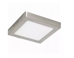 Plafon Lampara Panel Led 6w Cuadrado Acero Plateado Techo