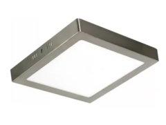 Plafon Lampara Panel Led 6w Cuadrado Acero Plateado Techo - comprar online