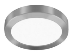 Plafon Lampara Panel Led 6w Redondo Acero Plateado Techo - comprar online