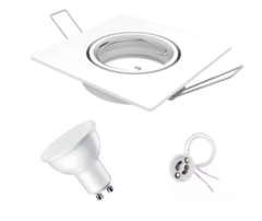 Spot Led 7w Platil Blanco Dicroica Embutir Completa Orientable