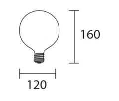 Lampara Globo Grande Led G120 Filamento Ambar Vintage 10w - comprar online