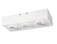 Plafon Aplique De Techo 3 Luces Para Lamparas Gu10 Blanco