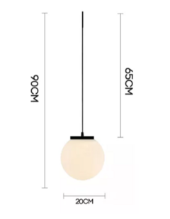 Imagen de Colgante Globo Moderno Apto Led 3 Luces Oslo