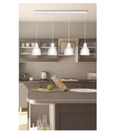 Colgante Moderno Industrial 4 Luces Ideal Barra Mesa P/ Led - tienda online