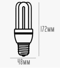 Lampara 23w Bajo Consumo E27 Recta 220v Calida en internet