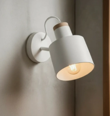 Aplique 1 Luz Spot Metal Madera Nordico Tokio