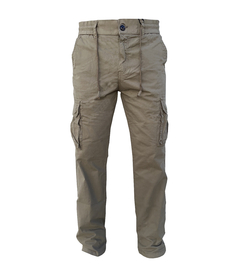 PANTALON CARGO RECTO CON ELASTICO