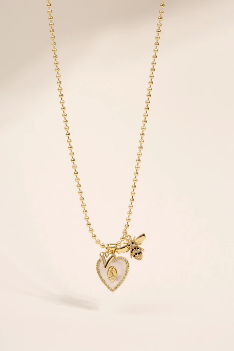 COLLAR CADENA BOLITA CHARMS CORA/MINI/ABEJA