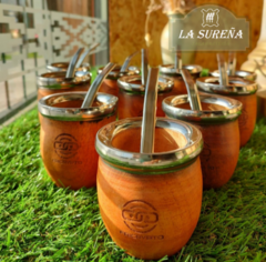 Mate madera algarrobo y acero inoxidable - comprar online