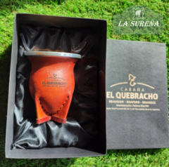 Imagen de Mate camionero calabaza pata reforzada y borde aluminio