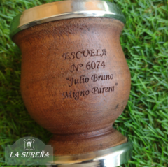Mate de madera algarrobo y acero inoxidable - LA SUREÑA