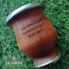 Mate de madera algarrobo y acero inoxidable - tienda online