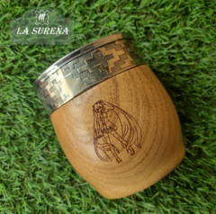 mate imperial de madera algarrobo con alpaca