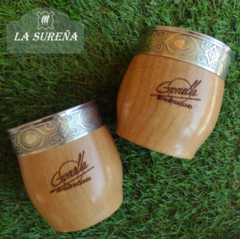 mate imperial de madera algarrobo con alpaca - comprar online
