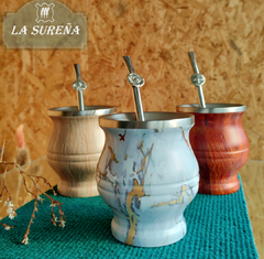 Mate de acero copa color estampado - comprar online