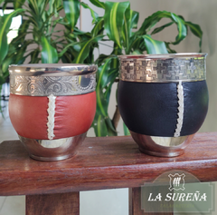Mate imperial de calabaza doble alpaca y base - tienda online