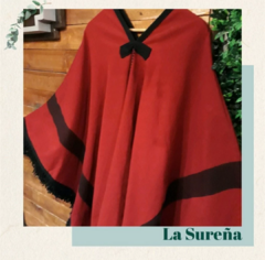 Poncho Salteño bordó y negro