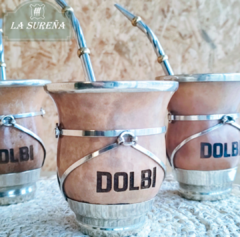 Mate calabaza con alpaca labrada y flejes - tienda online