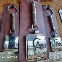 Llavero de alpaca y cuero crudo - tienda online