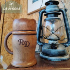 Jarro chop acero inoxidable y madera 500ml - tienda online